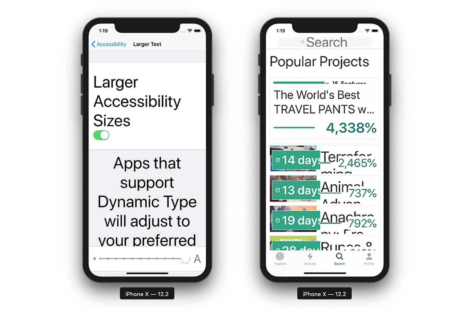 Substantial insight accessibility in react accessibility sizes toggle