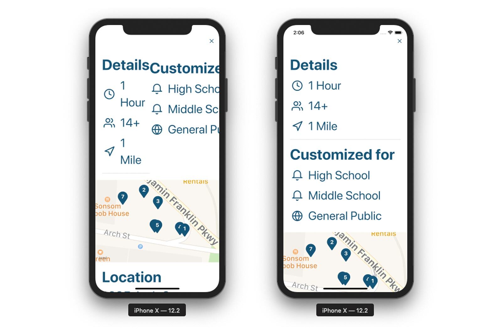 Substantial insight accessibility in react vertically stacked layouts